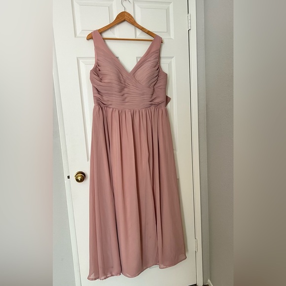 Women's V Neck Bridesmaid Dresses - Picture 2 of 11